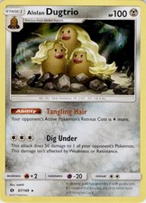 Alolan Dugtrio Sun & Moon Base 087/149 Near Mint