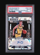 🔥 2024 Silhouette Contenders Johnny Furphy Cracked Ice Rookie Auto /25 PSA 10