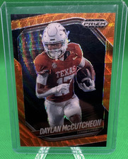 2025 Panini Prizm Black Daylan McCutcheon #174 Orange Wave /60 Rookie Longhorns