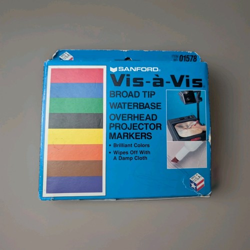 Sanford Vis-A-Vis Wet Erase Marker Broad Chisel 8pk 01578 Overhead Projector