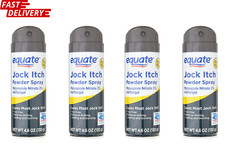  4 PACK Equate Jock Itch Relief Powder Spray Antifungal advance formula 4.6 oz