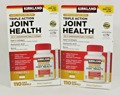 2 Packs Kirkland Triple Action Joint Health 110 Tablets Each 220 Tablets Total