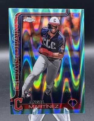 2025 Topps Chrome - Angel Martinez #155 Aqua Raywave Refractor /199 (RC)