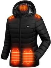 Womens Heated Jacket Medium 16000mAh Battery 3 Heat Levels - Medium
