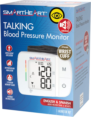 #ad Blood Pressure Monitor Adult Wrist Cuff Audible English Spanish Instructions $25.99