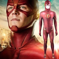 2020 The Flash Jumpsuit Barry Allen Cosplay Costume For Adult Kids Halloween