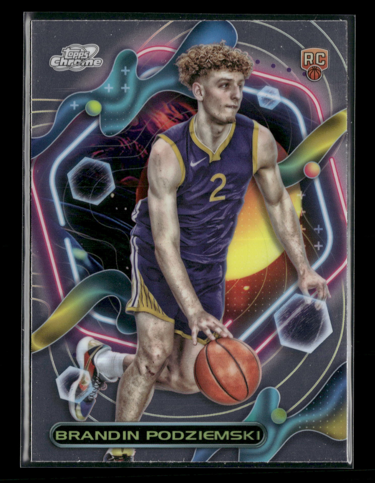 2023-24 Topps Chrome Cosmic Brandin Podziemski Golden State Warriors #167