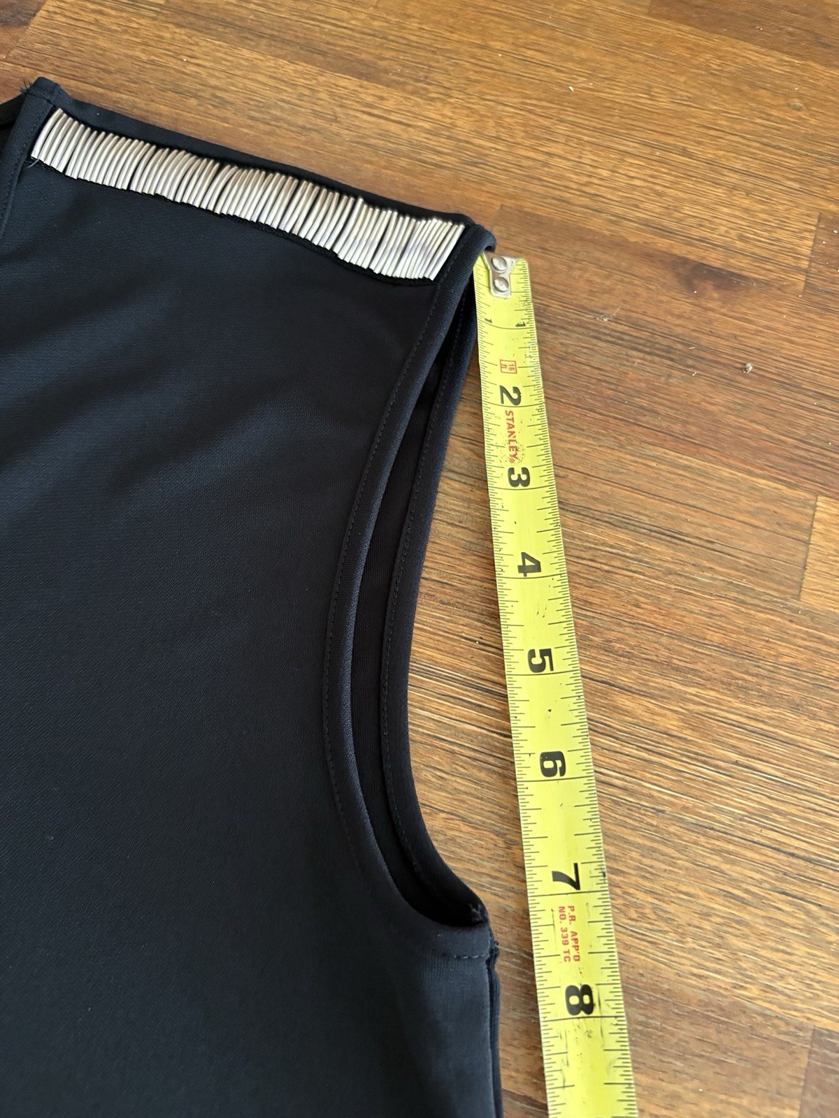 DKNY Basic Black Midi Slip Size Medium Dress V-Ne… - image 12