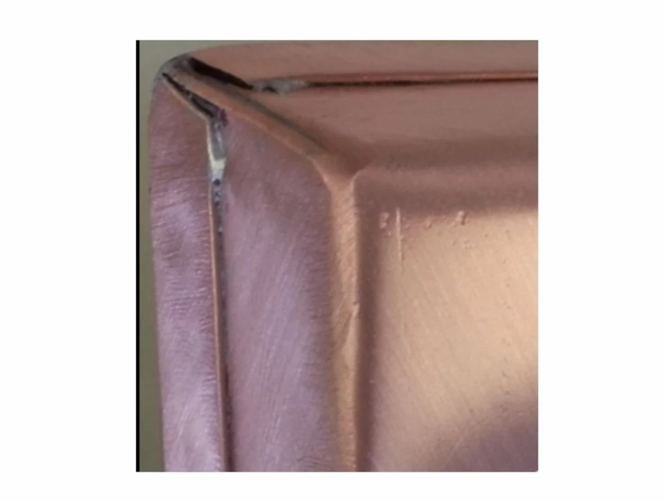 Teglia rettangolare in rame stagnato made in Italy cm 35 x 40 h 3 - Immagine 3 di 4