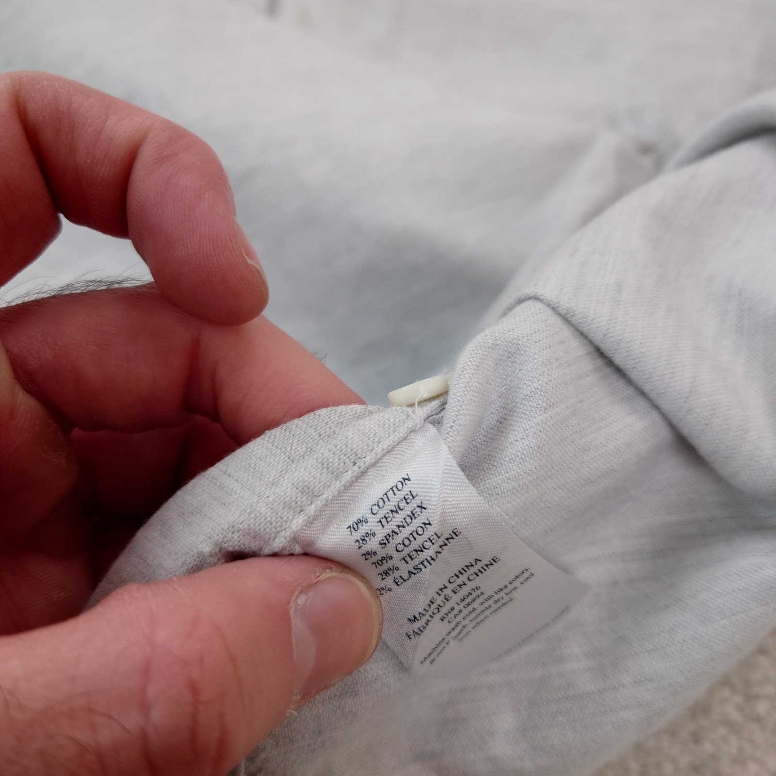 Faherty Button Down Long Sleeve Pocket Shirt Gray… - image 8