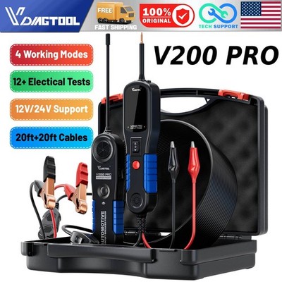VDIAGTOOL V200 PRO 12V/24V Power Circuit Probe Tester Cable Breaker Finder Tool