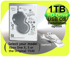 1TB Xbox One X, S and Original Xbox One 1540 Internal Hard Drive OS option