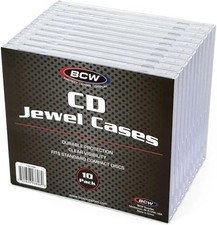 10 BCW Compact Disc CD Jewel Cases Clear Durable Plastic Holders Gaming Music