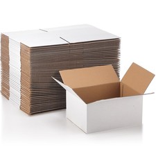 200 Pcs Small Shipping Boxes 8''x6''x4'' Heavy Duty Gift Corrugated Cardboard...