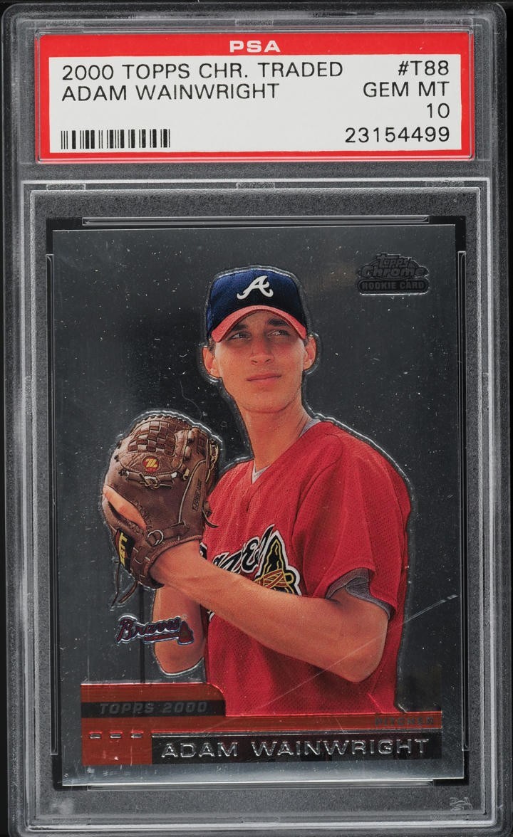 2000 TOPPS CHROME TRADED #T88 ADAM WAINWRIGHT ROOKIE CARD GRADED PSA 10 GEM MINT