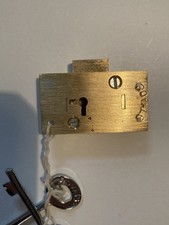 Drawer Lock / Cabinet - Solid Brass with 2 keys “NEW” - 50 x 30 x 11mm