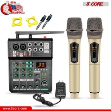 5Core Audio Mixer 4 Channel DJ Soundboard USB Interface Bluetooth XLR Console