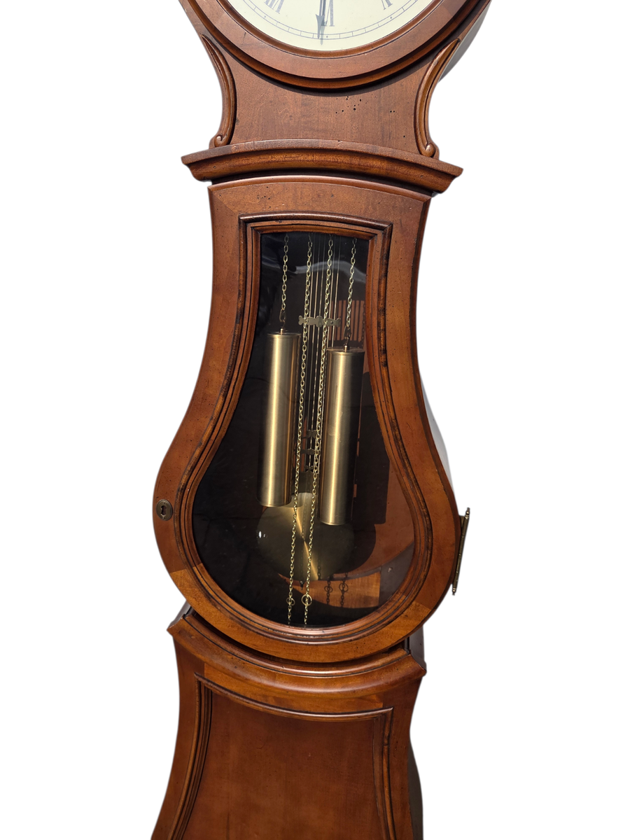 Ethan Allen Swedish Home Grandfather Clock Bombe Mora Longcase