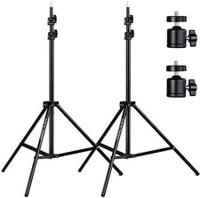 Aluminum Light Stands for Photography, 78.8'' Adjustable Lighting Tripod Stan...