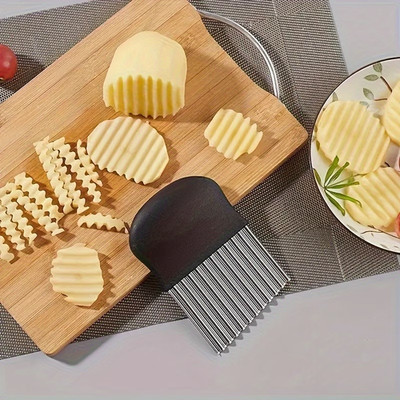 1PC Stainless Steel Potato Knife Wave Knife Wolf Teeth Knife Household Kitchen..