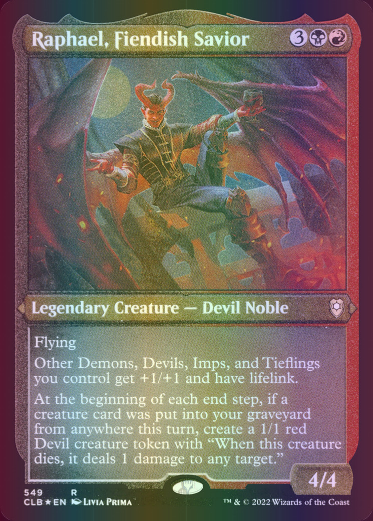 MTG Raphael, Fiendish Savior CLB English Etched No.549