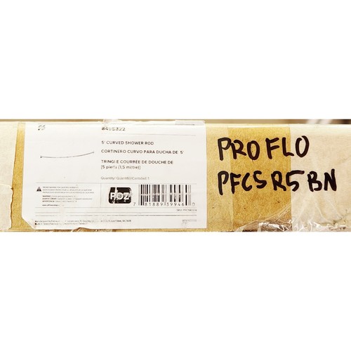 Proflo PFCSR5BN 5' Stainless Steel Curved Shower Rod - Brushed Nickel READ - Picture 7 of 7