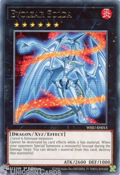 WISU-EN015 Evolzar Solda :: Rare 1st Edition Mint YuGiOh Card