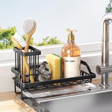 Sponge Holder for Kitchen Sink - Kitchen Sink Caddy Organizer with Removable ...