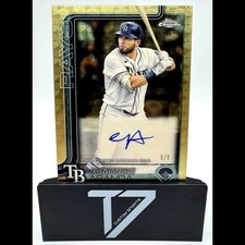 2025 Topps Chrome Baseball Jonathan Aranda 1/1 Superfractor Auto Card No. AC-JA