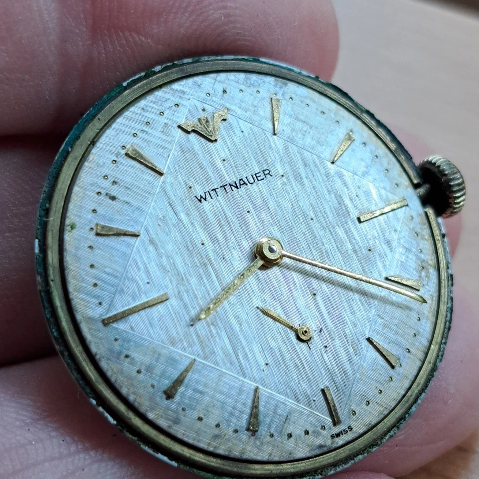 Reloj manual Wittnauer para hombre años 60, esfera texturizada de lujo, 17 joyas, en muy buena condición, funciona Foto 3 de 4