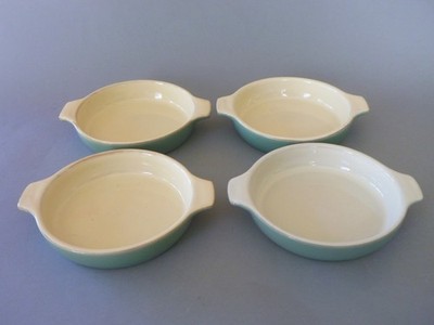 Denby Manor grün 4 runde Vorspeisenschale 6'' oder 15 cm - mit Griff/Ohren