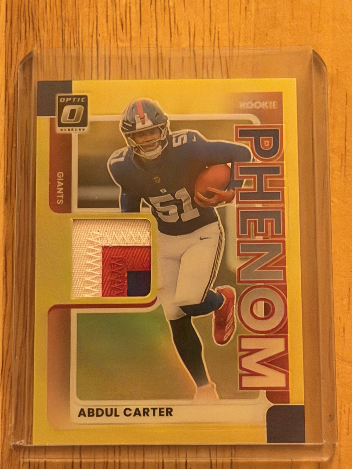 2025 Panini Donruss Optic -Rookie Phenoms Abdul Carter #RPBH-ACR Yellow Prizm/99