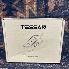 Tessan Power Strip with 2 Outlets and 3 USB Slots Mountable Flat Plug