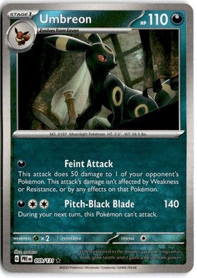 Umbreon (Poke Ball Pattern) Rare SV: Prismatic Evolutions 059/131 NM