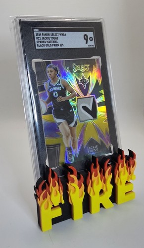 🔥2024 WNBA Select #22 Jackie Young Sparks materiale nero oro Prizm 1/5🔥 - Foto 3 di 4