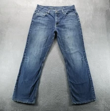 VTG American Eagle Jeans Mens 36x34 Blue Mid Rise Bootcut Dark Wash Y2K Denim
