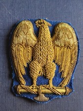 ORIGINALE FREGIO AQUILA DORATA  FEZ PDF MVSN GERARCA FASCIO WW2 1930