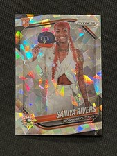 SANIYA RIVERS 2025 Panini Prizm WNBA SILVER CRACKED ICE HOLO VARIATION #150 RC