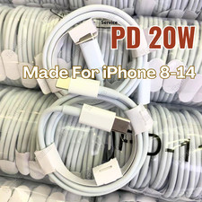 For iPhone14 13 12 11 Pro XR X 8 Fast Charger PD 20W Cable Type C USB C Cord Lot