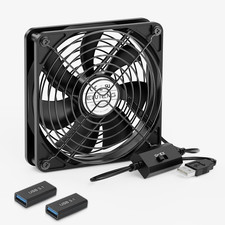 120Mm USB PC Fan 5V with 3 Adjustable Speeds, Portable USB Computer Fan High Air
