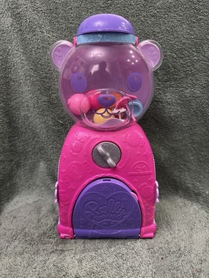 Polly Pocket Teddy Bear Gumball Machine Playset With 2 Dolls And 21 Accessories
