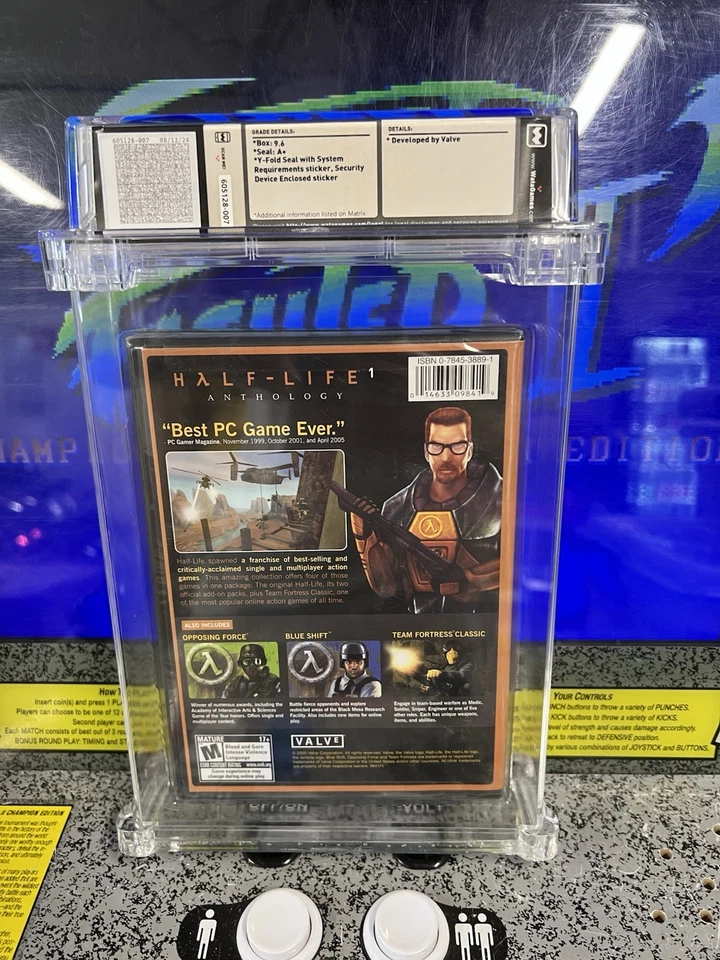 2005 PC Half Life Anthology Double DVD Box Graded WATA 9.6 A+ Sealed Y-Fold NEW - Image 3 of 4