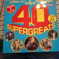 VARIOUS "K-TEL'S 40 SUPERGREATS" DOUBLE VINYL LP 1975 VG+/VG+