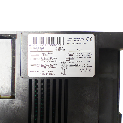 SIEMENS SIRIUS 3RT1276-6AS36 3RT1 276-6AS36 Contattore sottovuoto E01 -unused- - Foto 4 di 4