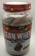 MuscleSport Lean Whey Iso-Hydro, Chocolate Peanut Butter, 2 lbs (32oz) Exp 02/26