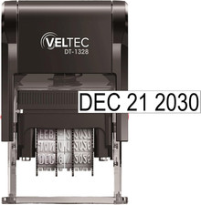 Self Inking Date Stamp with Month, Day, Year - Easy to Use & Adjust, Rubber H...