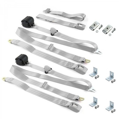 Early Cars 1928 - 1932 Standard 3pt G/G Bench Seat Kit w/Brackets 3 Belts  