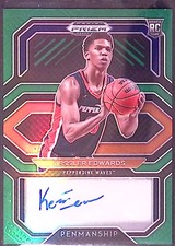 2021 Prizm Draft Picks #CP-KED Kessler Edwards College Penmanship RC Green