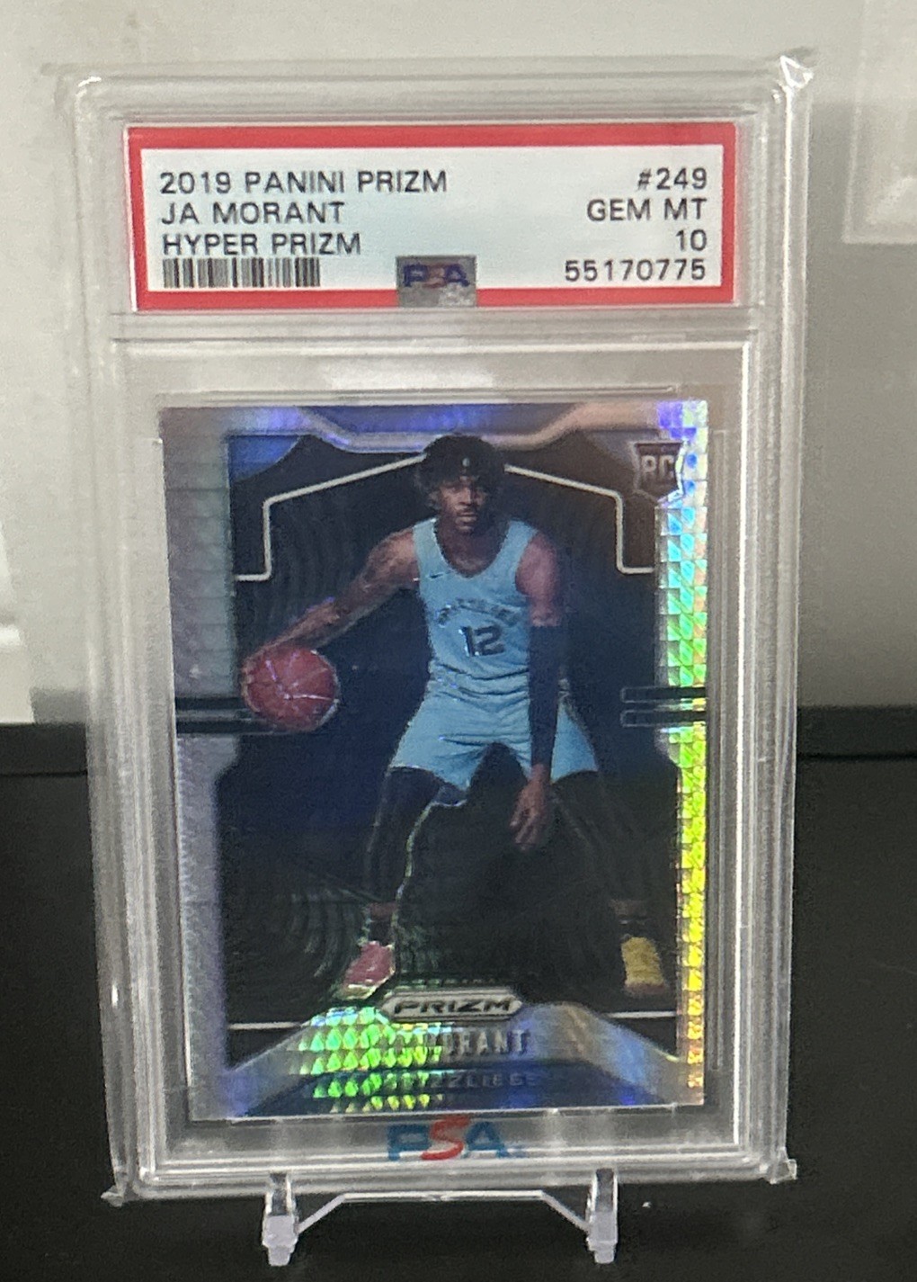 2019 Panini Prizm Ja Morant Hyper Silver SP Rookie RC PSA 10 LOW POP 7 RARE MINT