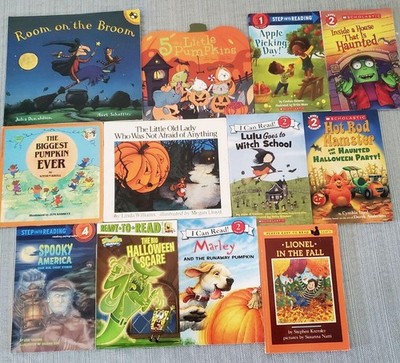 Lot 12 HALLOWEEN PUMPKIN WITCHES SCARY FALL Picture Books